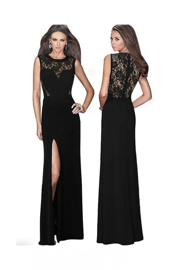 Rochie Lace Back Black